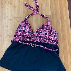 Inches Off Halter Tankini Swim Top Size 20